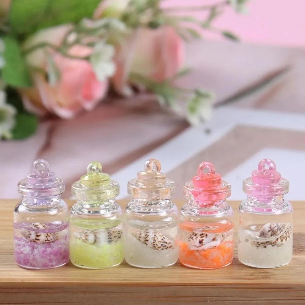 10 Stück leuchtende Mini-Sandschalenflaschen-Miniaturen, die im Dunkeln leuchten, DIY-Minifiguren, Märchengarten, Puppenhaus, Moosterrarium, Mikrolandschaft