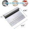 1 Piece Professional Dough Pastry Scraper Cutter Chopper Stainless Steel Mirror Polished 26-27s