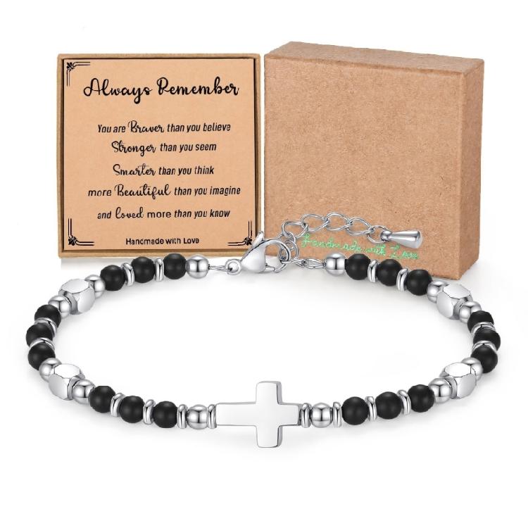 Hand-making Round Beaded Bracelet Religious Bracelet Natural Stone Bangles Stone Bracelet Present for Woman and Man