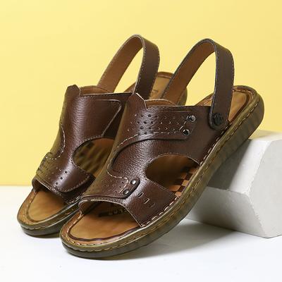 Doppelzweck-Hausschuhe für Herren Bequeme Herrensandalen Doppelzweck Herren Sommer Halbschlappen Freizeit Ultraleicht Strand Halbflache