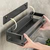 Sturdy Carbon Steel Wall Mounted Kitchen Storage Shelf Effortlessly Assembly Portable Designs for Space Saving