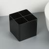 Plastic Pen Holder Black Desktop Organizer Simple Pen Container  School Office