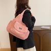 Women's bag Corduroy large-capacity bag Women's autumn fashion tote bag Student class versatile shoulder bag