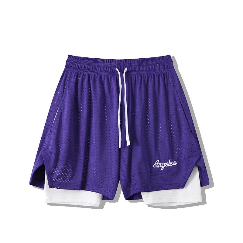 Quick-Dry Breathable Dual-Layer Sports Shorts