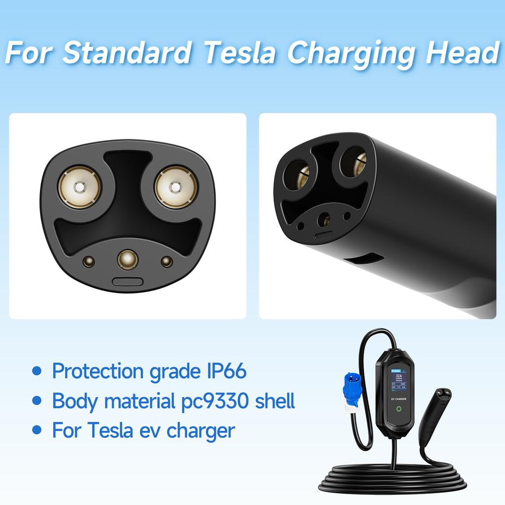 3.5KW Portable EV Charger for Tesla Model 3/X/Y/S 7KW Electric Car Charger NACS Fast Charging Cable WiFi APP Bluetooth Control