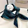 Bufanda Cuadrada de Lujo con Estampado Paisley Hijab para Mujer Bandana Tipo Seda Satinada Diadema Pañuelo de Cuello Diadema para el Cabello para Mujer Chal