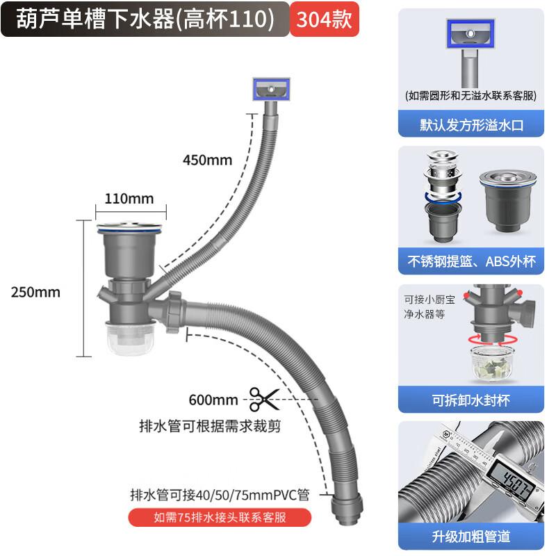 

LISM Kitchen Sink Drain Pipe