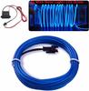 El Wire Blue Interior Car LED Strip Lights 1/3/5M Neon Wire DC12V for Automotive Car Interior Decor Sewing Edge Car LED Strip