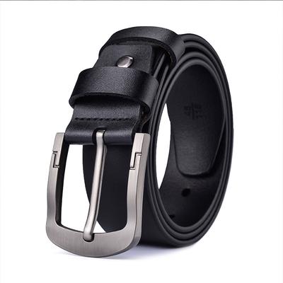 Ceinture en cuir pour homme Ceinture vintage en cuir de vache Boucle à ardillon Ceinture décontractée ancienne