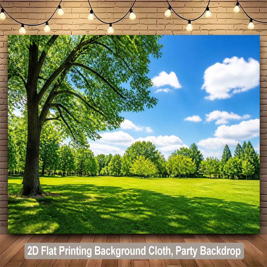 Realistic Nature Forest Garden Landscape Tapestry Backdrop Wall Hanging for Home Decor Party Photo Studio Scenic Polyester Print