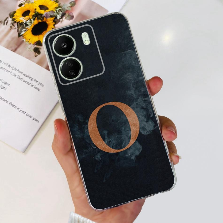 For Xiaomi Redmi 13C Case Redmi 13C 2023 Fashion Initial Letter Soft Silicone TPU Phone Cover For Redmi13C 13 C 4G
