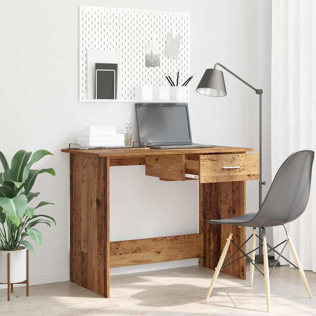 Vintage Wood Desk 100 x 50 x 76 cm Particleboard
