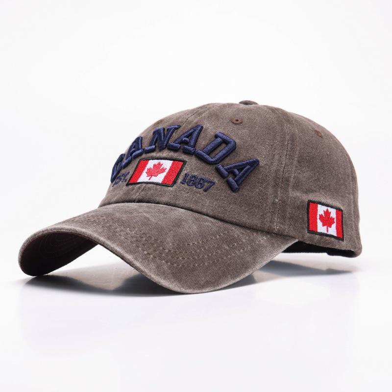 Hat Letters CANADA Baseball Cap Men's and Women's Canadian Cotton Cap Literary Retro
