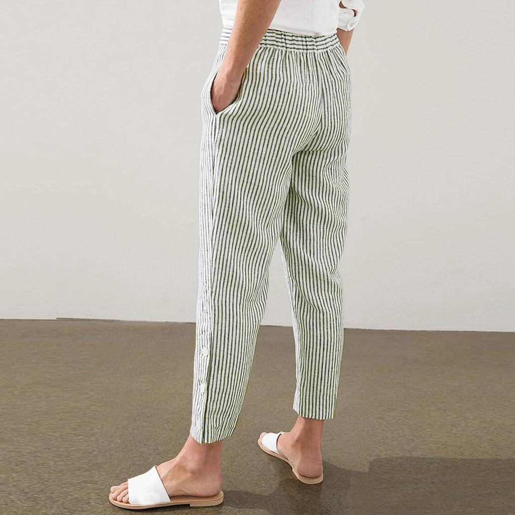 Women's Straight Pants Fashion Casual Pants Nine Point Harlan Pants