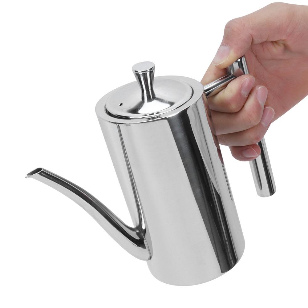 500ml/700ml Oil Control Kettle 304 Stainless Steel Olive Oil Bottle Condiment Storage