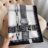 New Autumn Korean-style Printed Seaside Sunscreen Scarf for Women  Cotton and Linen Air-conditioned Room Shawl Beach Towel