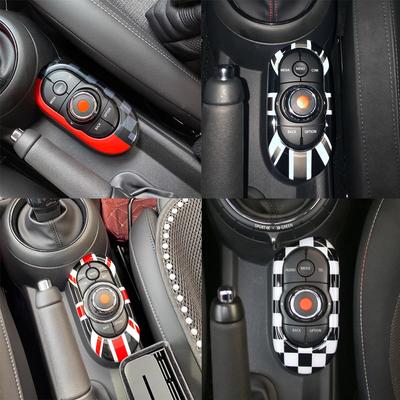 Pentru MINI Cooper S JCW F55 F56 F57 Consolă mașină Buton multimedia Panou de viteze Carcasa Autocolant