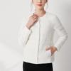 Winter New Two-wear Single-breasted Light Short Down Jacket Women's Slim Liner Jacket Round Neck V-neck
