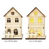 Festival Led Light Village House Wooden House Christmas Tree Decorations For Home Decoration Wooden House Gift Window Decoration