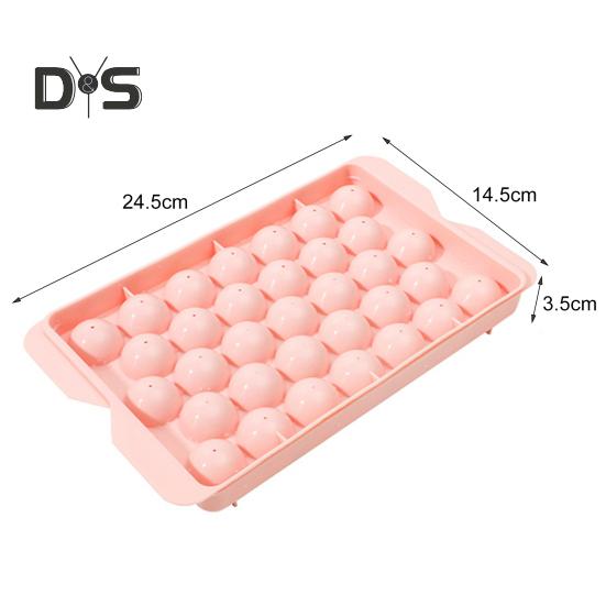 Iskubbricka Rund Smaklös PP 33 Grids Cocktails Återanvändbar istrågform