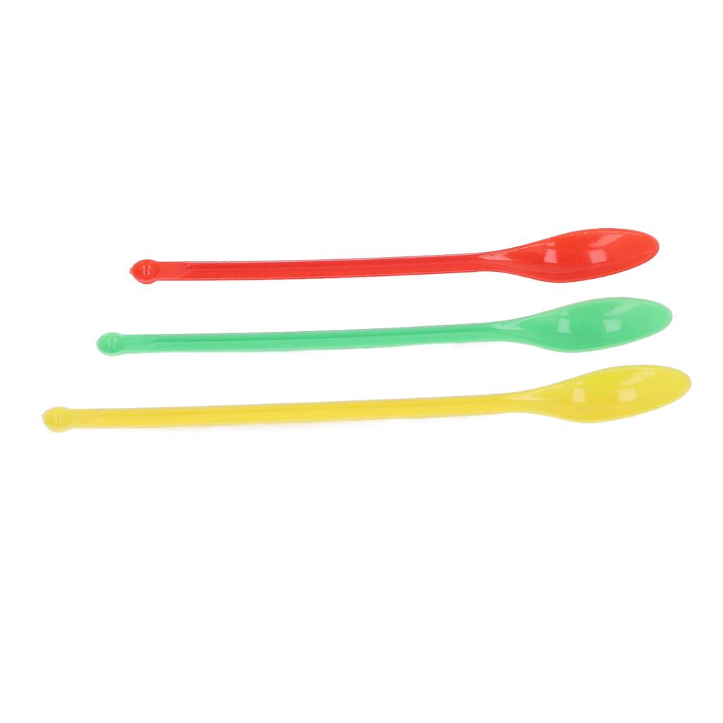 20 Sets Laboratory Spoon Scoop Plastic Double Ended Green Red Yellow Measuring Tool