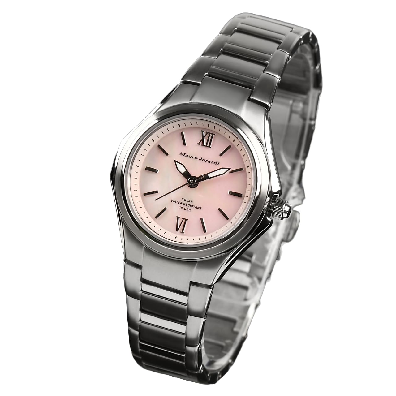 

Titanium Lightweight 10 ATM Water Pink MJ040 [Mauro Gerardi] Solar-powered Watch, Resistant, Women s, Mother-of-Pearl, (MJ040-2/Pink)