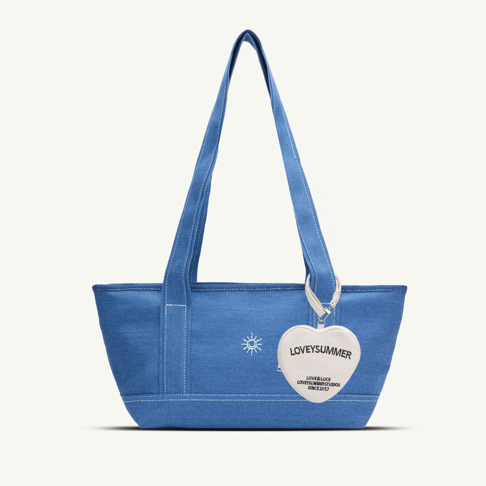 High-quality Simple Canvas Bag All-matching Large Capacity Commuting Handbag Fashionable Tote Women 30x14x20cm