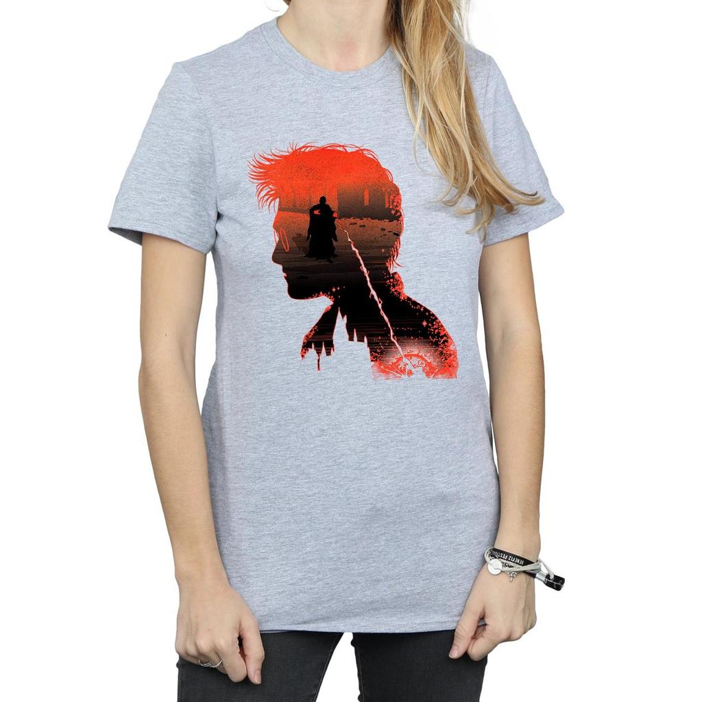 Harry Potter Womens/Ladies Battle Silhouette Cotton Boyfriend T-Shirt