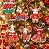2D Flat Goat Hanging Ornament Set Shining Artificial Rhinestone Animal Hanging Decoration Acrylic Simulation