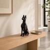 Yousheng 3D Printed Sitting Dog Figurine, Modern Minimalist Dog Statue, Animal Sculpture Decoration for Home Office Desk, Gift for