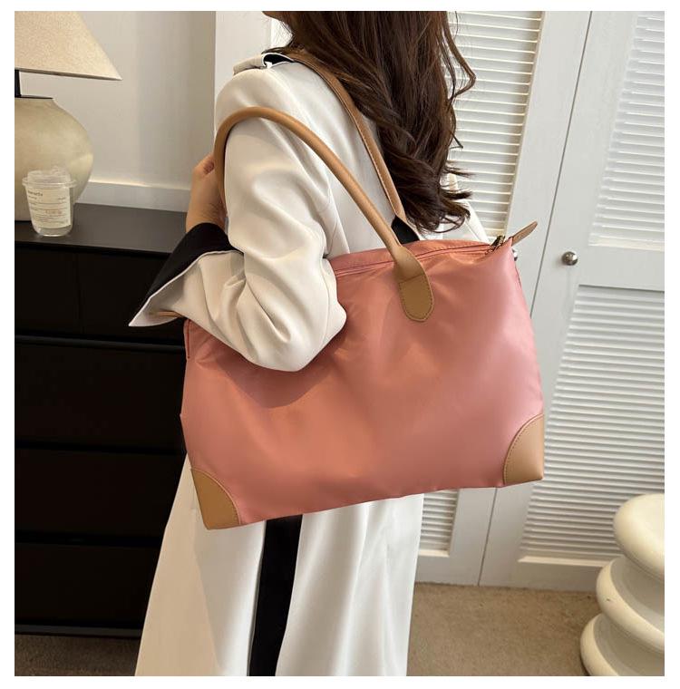 Bolso Tote Casual de Moda de Tela Oxford - Gran Capacidad, Bolso Versátil de Un Solo Hombro para Principios de Otoño