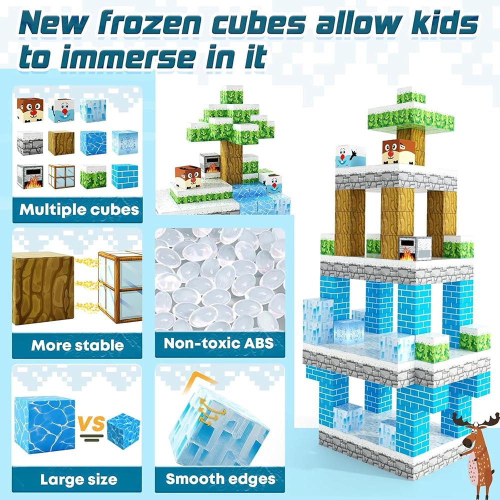 Magnetic Building Blocks Magnet Cube Set For Boy Girl Kid Diy Model Children Stem Montessori Sensory Toys Gift