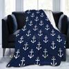 Nautical Anchor Blanket Gift for Boaters Sailors Birthday Christmas Sea Ocean Theme Throw Blanket for Couch Bed Sofa Chair Dorm