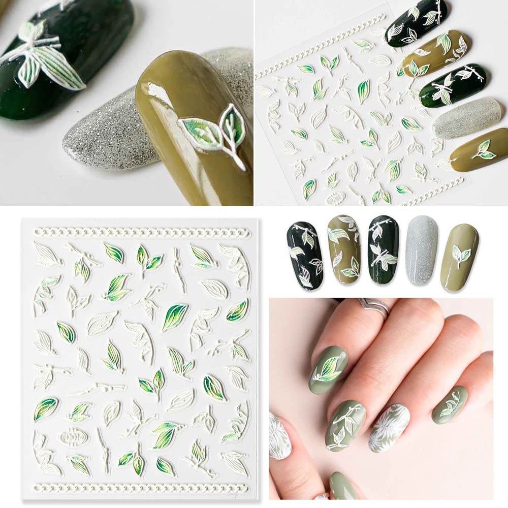 Turkalla 5D Nail Set of Lace Flower Etched and 3D Nail Gel Easy To DIY Flower Art Nail Nail Floral Pattern Stickers, 6, Stickers, Transparent, Effect,