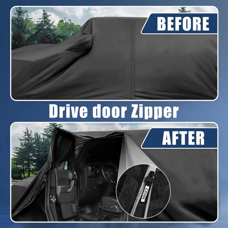 Motoforti Pickup Truck Car Cover Fit for Ford F150 Crew Cab 6.5ft Bed Pickup 4 Door