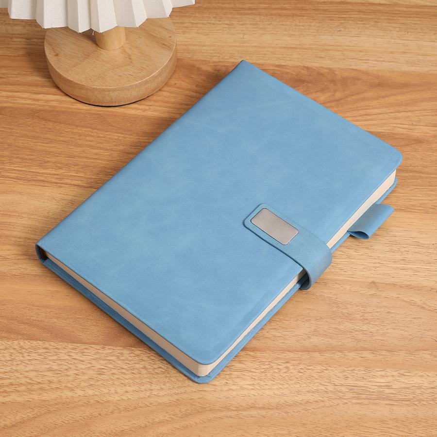 

Винтажный кожаный блокнот формата А5 с кожаной обложкой, персонализированной мягкой обложкой и закладкой, идеально подходит для бизнеса, встреч A5 небесно-голубой