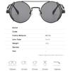 Classic Gothic Steampunk Sunglasses Luxury Brand Designer High Quality Men and Women Retro Round Pc Frame Sunglasses