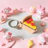 Mini Steamed Bun Clicker Keychain Simulation Food Fidget Toy Soft Sensory Stress Relief Gadget for Kids Adults Daily Use