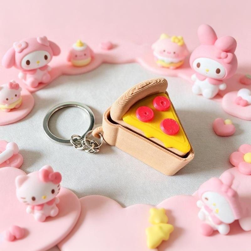 Mini Steamed Bun Clicker Keychain Simulation Food Fidget Toy Soft Sensory Stress Relief Gadget for Kids Adults Daily Use