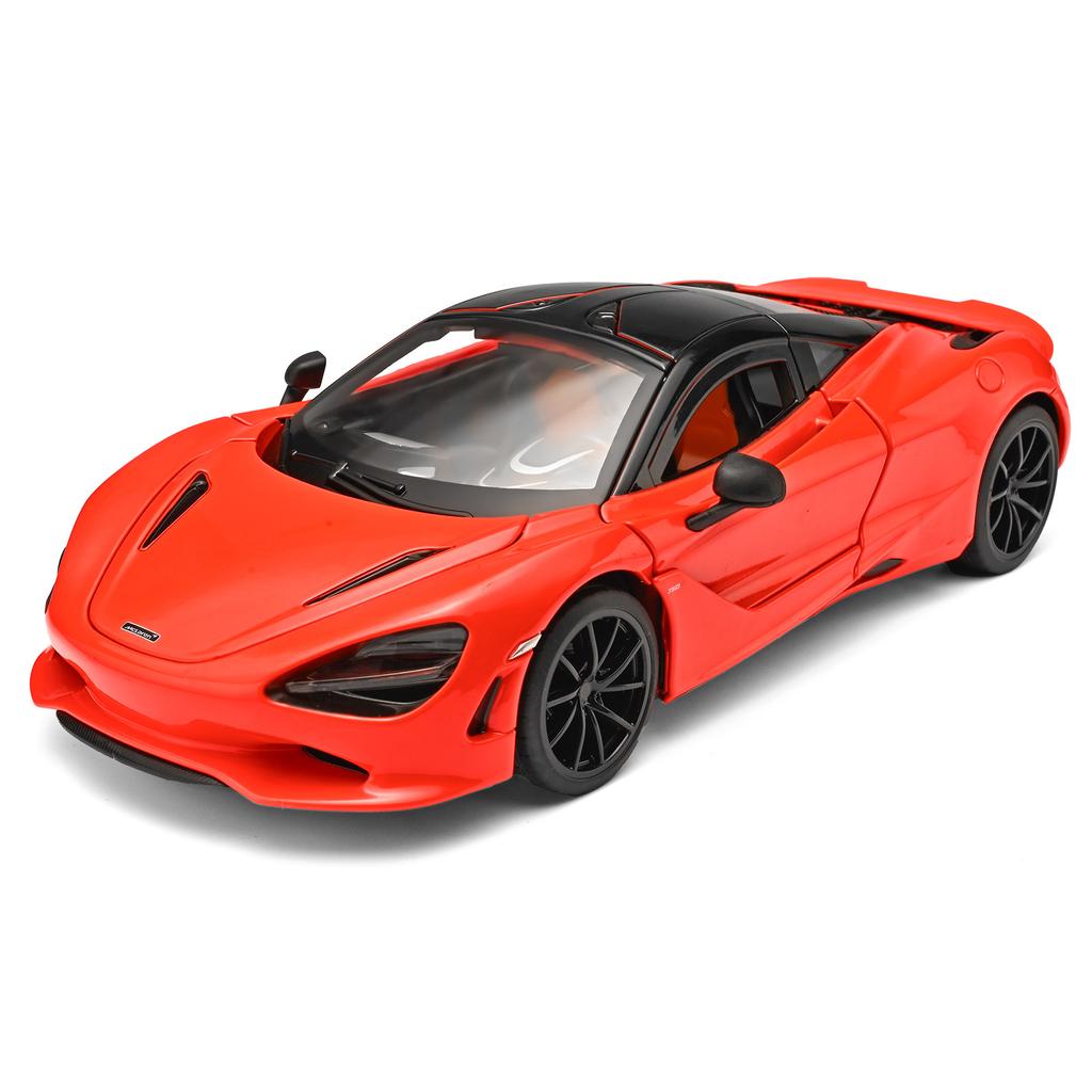 1:18 720S Supercar Alloy Car Model Sound and Light Pull Back Children's Toy Collectibles Birthday Gift