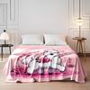 Fluffy Llama with Roses and Hearts print blanket soft and cozy perfect for the living room bed sofa or a nap,gift