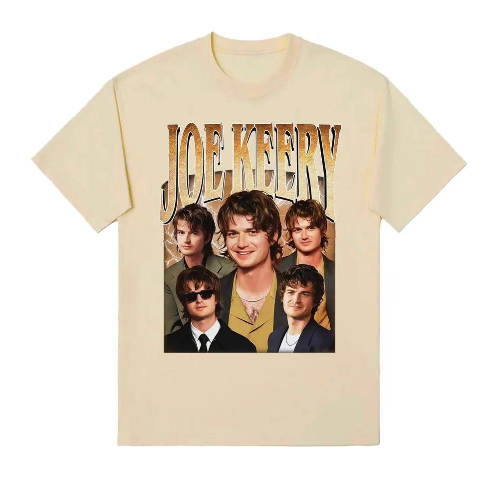 Y2k Retro Harajuku Tshirt Limited Edition Joe Keery Retro Pattern Tshirt Printed Cotton Tops Casual Loose Streetwear Unisex