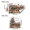 Romantic Rose Wall Decals, Rose Vine Fence Floral Stickers Wall Art Murals, Peel And Stick Self-Adhesive Stickers For Girls Bed