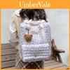 Kid Cotton Quilted Backpack With Floral Prints For School And Travel