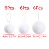6PC Simulation Snowball Pendants Winter Foam Elegant Christmas Ornaments Holiday White Parties Hanging Snowball Xmas Tree 3 Sizes