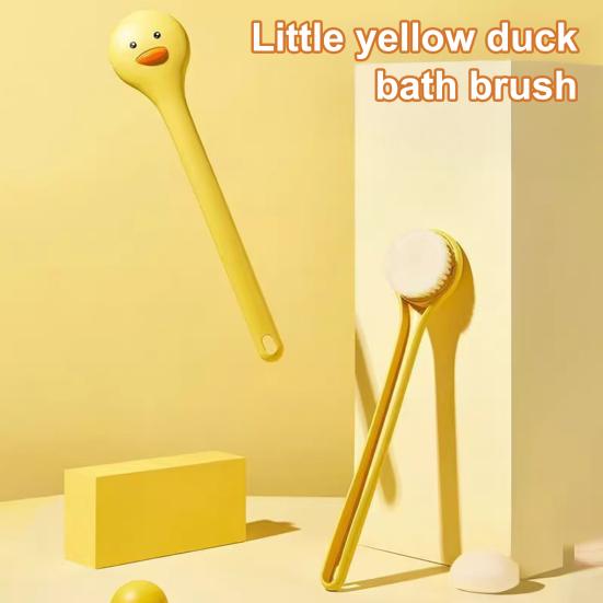 Yousheng 2Pcs Bath Brush Duck Design Gentle Exfoliation Deep Cleansing Bath Brush with Long Handle Ergonomic Grip Back Scrubber
