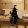 Gothic Witch Figurine 3D Printed Fortune Teller Figurine, Halloween Mystic Gypsy Statue for Shelf Unique Holiday Gift Tabletop Display, Sculpture with