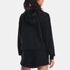 Under Armour Project Rock Johnson Training Sports Loose Short Hoodie Women Hoodie Black 1361059-001