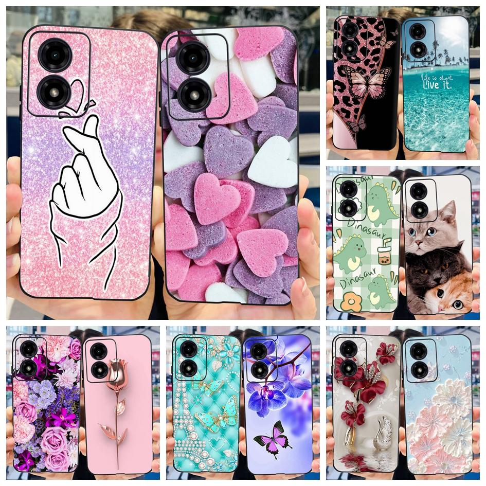 For Motorola Moto G04s G04 2024 Case XT2421-2 Cute Love Heart Shockproof Silicone Soft Cover For Moto G 04 S E14 4G MotoG04 Capa
