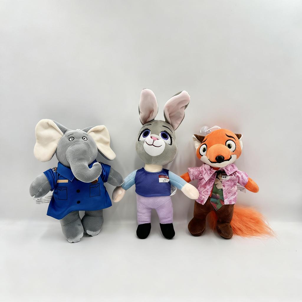 Zootopia Character Nick Wilde Judy Hopps Cartoon Cute Plush Animal Toy Doll Model Birthday Christmas Gift For Children Friends
